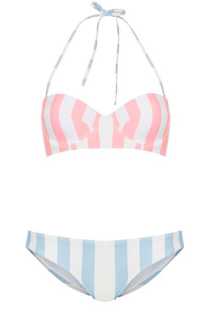 Bikini de rayas, de Topshop (36 euros).