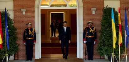 Pedro S&aacute;nchez, en el Palacio de La Moncloa. 