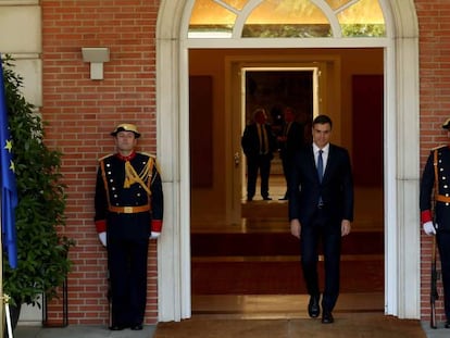 Pedro S&aacute;nchez, en el Palacio de La Moncloa. 