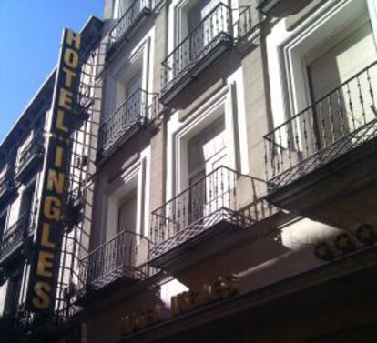 El hotel Inglés esta mañana.