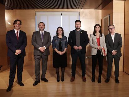 Congreso de los Diputados. Reunión PSOE-ERC.