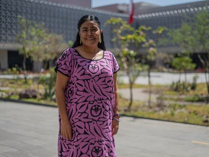 La diputada del PRI, Eufrosina Cruz Mendoza, en las instalaciones de la Cámara de Diputados en Ciudad de México.