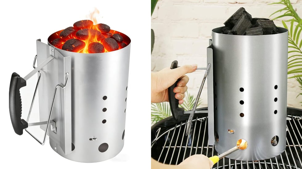 Arrancado de barbacoas o chimeneas con doble asidero ergonómico.