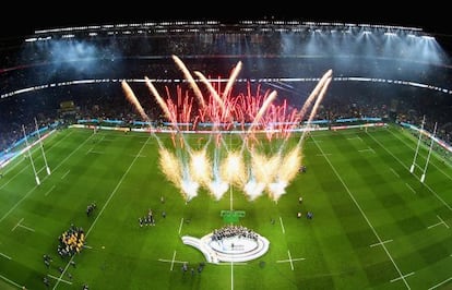 El estadio de Twickenham antes de la final.