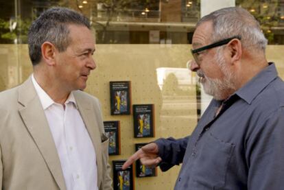 José Luis Pardo, a la izquierda, ayer frente a Fernando Savater.