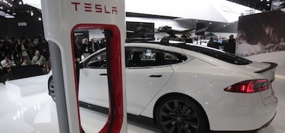 Modelo S del fabricante estadounidense de coches el&eacute;ctricos Tesla. 