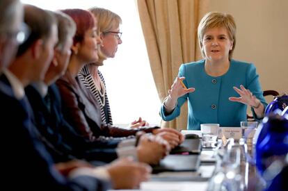 Nicola Sturgeon, primeira-ministra da Escócia e líder do Partido Nacional Escocês.