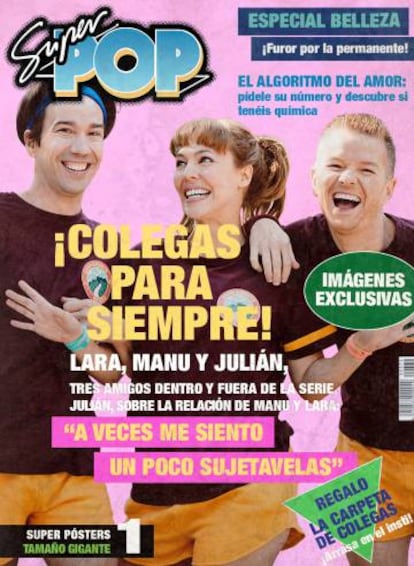 Montaje de la portada de Super Pop con la serie 'Colegas'.