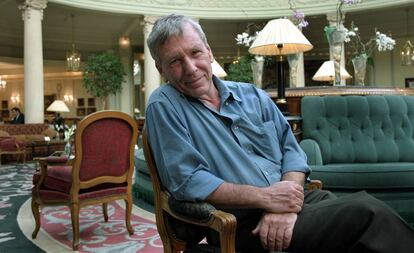 Amos Oz, en el Hotel Palace de Madrid en 2004.