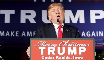 Donald Trump en un evento de campaña.