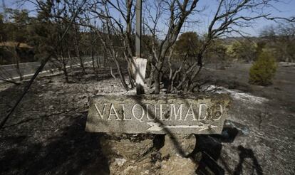 Zona afectada por un incendio en la sierra oeste de Madrid en 2013.