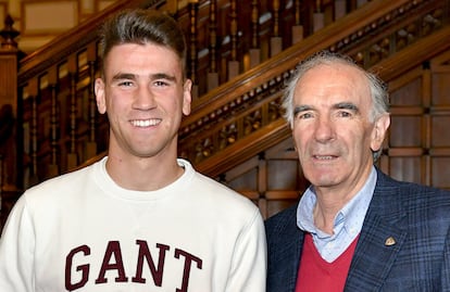 Unai Simón e Iribar, en una imagen cedida por el Athletic.