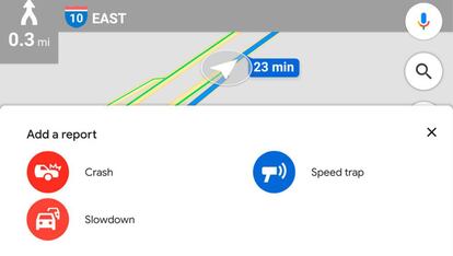 Ahora un tercer botón permite informar sobre atascos en tiempo real