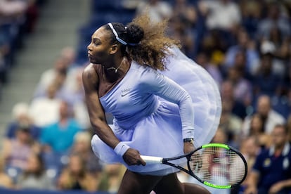 Serena Williams, el 6 de septiembre de 2018, durante el partido individual femenino del US Open, en Nueva York.
