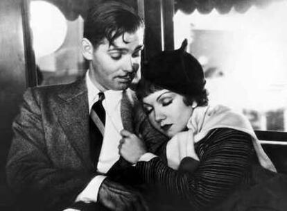 Clark Gable y Claudette Colbert, en <i>Sucedió una noche.</i>