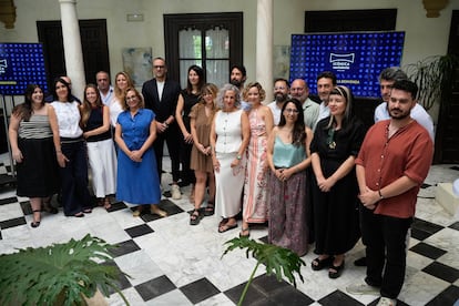 Los miembros de la organizadora del Icónica Fest, esta semana en Sevilla en la presentación de resultados de la edición 2025.