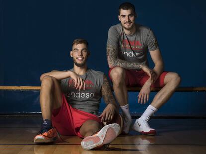 Willy y Juancho Hernangómez, el día de la conversación en la concetración de la selección española.