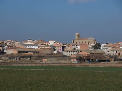 Vista del pueblo de Linyola, en Lleida.
