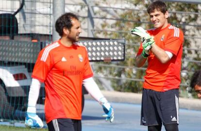 Diego L&oacute;pez y Casillas, en un entrenamiento. 