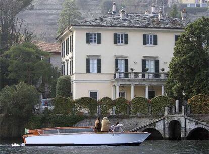La villa que el actor George Clooney posee en el lago Como.