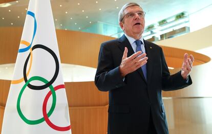 El presidente del COI, Thomas Bach, en su declaración tras la reunión del Comité Ejecutivo