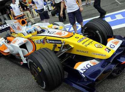 Fernando Alonso, en el circuito de Magny-Cours