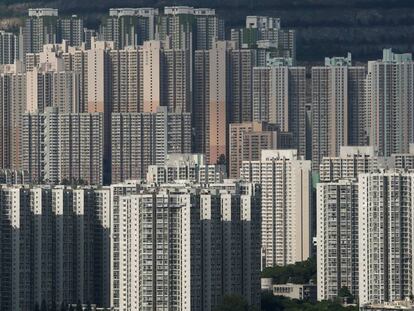 Edificios de nueva construcción en Hong Kong