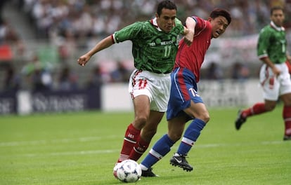 Cuauhtémoc, durante el partido contra Corea del Sur.