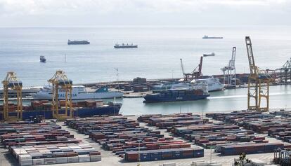 Contenidors al port de Barcelona.