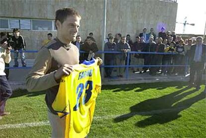 Farinós, ayer en su primer entrenamiento con el Villarreal.