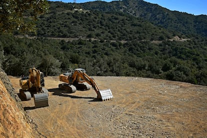 Obras para la instalación del parque eólico Lo Vedat del Pany, en Cataluña.