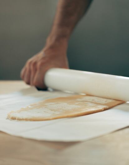 La masa sable que ser la base de la tarta.