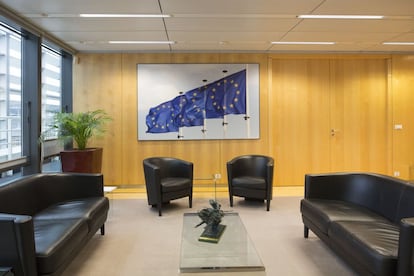 Sala de protocolo donde el presidente de la Ciomisión recibe a las visitas, en el edificio de la Comisión Europea.