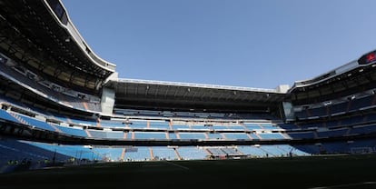 Imagen del estadio Santiago Bernab&eacute;u, donde el Real Madrid juega sus partidos.