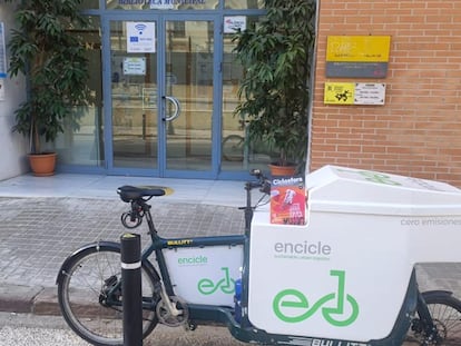 Una 'cargo bike' de la firma Encicle en Valencia.