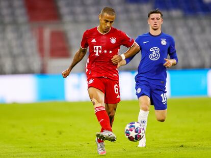 Thiago Alcántara, en el partido de Liga de Campeones contra el Chelsea.