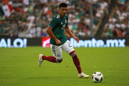 Gallardo, durante el último partido de México en el estadio Azteca.