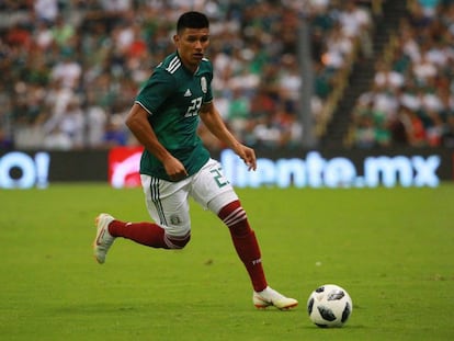 Gallardo, durante el último partido de México en el estadio Azteca.