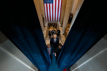 Donald Trump antes de ingresar a la Rotonda del Capitolio de Estados Unidos para la toma de posesin de su segundo mandato como 47? presidente de Estados Unidos.