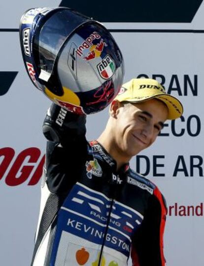 Luis Salom celebra el triunfo