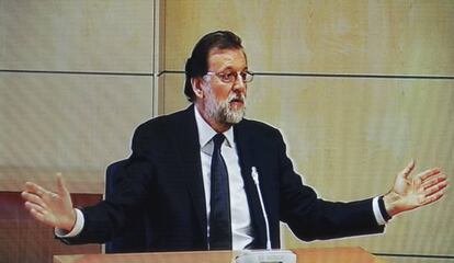 El presidente del Gobierno, Mariano Rajoy, presta declaraci&oacute;n como testigo en el juicio de corrupci&oacute;n de la trama G&uuml;rtel.