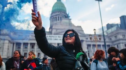 Protesta contra la violencia machista, este mes en Buenos Aires.