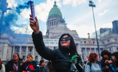 Protesta contra la violencia machista, este mes en Buenos Aires.