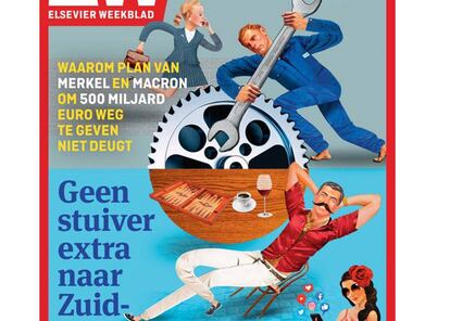 Portada de la revista Elsevier Weekblad.                                            