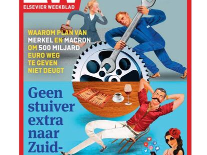 Portada de la revista Elsevier Weekblad.                                            