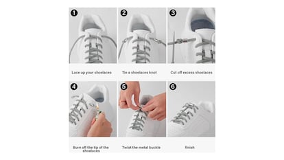 Instrucciones de como poner los cordones en las zapatillas