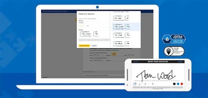 Esta extensión de DocuSign permite insertar firmas encriptadas