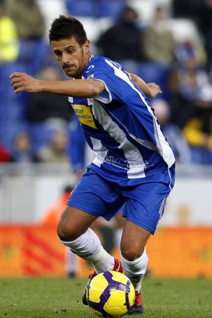 Javi Márquez, durante un partido con el Espanyol.