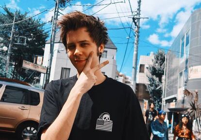 Elrubius, durante sus vacaciones en Japón en una foto compartida en su Instagram.
