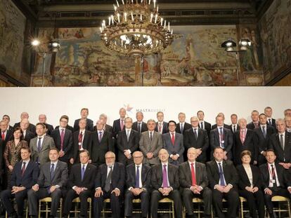 Ministros europeos reunidos en el Ecofin, en el Palacio del Gran Maestre de La Valeta (Malta), el viernes.
